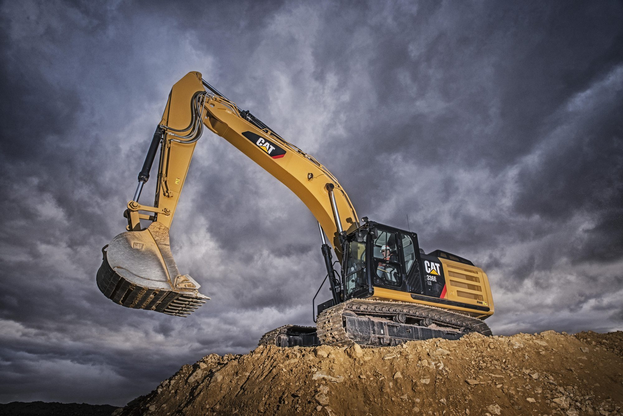Excavator working on a construction site